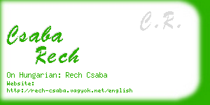 csaba rech business card